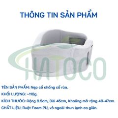 Nẹp Cổ Hỗ Trợ Giảm Cổ Rùa Hatoco - Định Hình Cổ & Giảm Đau Mỏi Vai Gáy, Thiết Kế Thoáng Khí, Tăng Cường Thoải Mái