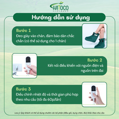 Đai Chườm Nóng Thảo Dược Hatoco - Giày Chườm Nóng Bằng Điện Giảm Nhức Mỏi Tê Lạnh Bàn Chân, Hỗ Trợ Thư Giãn và Phục Hồi Cơ Xương Khớp