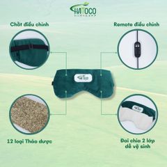 Túi Chườm Mắt Thảo Dược Hatoco Bằng Điện - Giảm Mỏi, Đau Đầu, Quầng Thâm, Thư Giãn Hiệu Quả Từ Nhật Bản