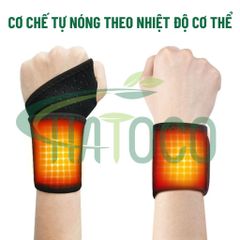 Đai Cổ Tay Từ Tính Hatoco - Giảm Đau, Cố Định, Bảo Vệ Khớp Cổ Tay Thể Thao, Chống Chấn Thương, Phù Hợp Cho Người Chơi Thể Thao, Dân Văn Phòng