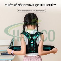 Đai Chống Gù Lưng Trẻ Em Hatoco - Hỗ Trợ Tư Thế Với Nẹp Cứng, Giảm Đau Lưng, Cổ, Vai, Gáy - Sản Phẩm Cao Cấp Cho Học Sinh