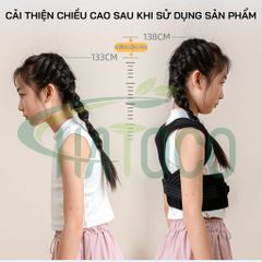 Đai Chống Gù Lưng Trẻ Em Hatoco - Hỗ Trợ Tư Thế Với Nẹp Cứng, Giảm Đau Lưng, Cổ, Vai, Gáy - Sản Phẩm Cao Cấp Cho Học Sinh