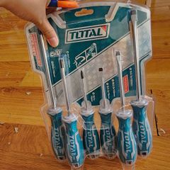 Bộ Tô Vít 6 Chi Tiết TOTAL THT250606 - Dẹp & Bake, Thép CR-V Chịu Lực Bền Bỉ, Dụng Cụ Sửa Chữa Điện Gia Đình, DIY