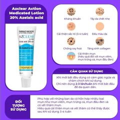 Kem Trị Mụn Azclear Action Medicated Lotion 25g - Giảm Mụn, Mờ Thâm, Chứa 20% Azelaic Acid - Dành Cho Da Nhờn, Da Mụn