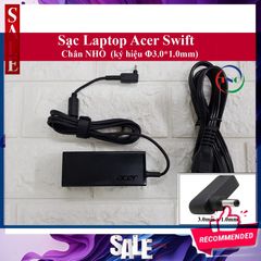 Sạc Laptop Acer Swift 19V 2.37A 45W Chân Nhỏ Đường Kính 3mm - Phụ Kiện Chính Hãng, Bảo Hành 12 Tháng