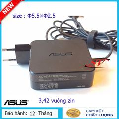 Sạc Laptop ASUS 19V 3.42A 65W Chính Hãng - Bảo Hành 12 Tháng, Tặng Kèm Lót Chuột, Sạc Zin An Toàn, Tương Thích Nhiều Mẫu