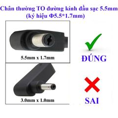 Sạc Laptop Acer 19V 2.37A (45W) Chân To Φ5.5*1.7mm - Bộ Củ Sạc Mới 12 Tháng Bảo Hành