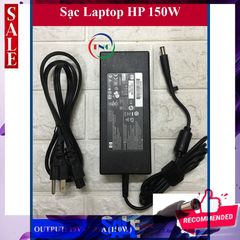 Sạc Laptop HP 150w Chính Hãng Chất Lượng Cao - Phù Hợp Với 8570w, 8560w, 8540w - Điện Áp 150W, Tặng Kèm Dây Nguồn