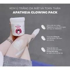 Kem ủ trắng Apatheia Glowing Pack 500g - Dưỡng trắng da và cấp ẩm cho mặt và body, giúp da mềm mịn và rạng rỡ, Nhật Bản