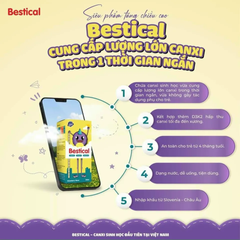 (Hàng nhập khẩu) Canxi sinh học Bestical cho bé lọ 120ml