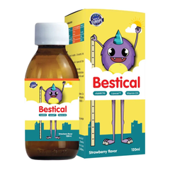 (Hàng nhập khẩu) Canxi sinh học Bestical cho bé lọ 120ml