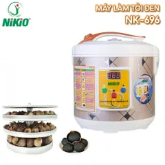 Máy làm tỏi đen Nikio NK-696 - Thiết bị làm tỏi đen công nghệ Nhật Bản, dung tích 6L, sản xuất 2kg tỏi, màu bạc sang trọng