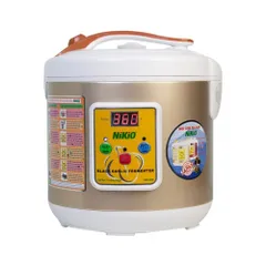 Máy làm tỏi đen Nikio NK-696 - Thiết bị làm tỏi đen công nghệ Nhật Bản, dung tích 6L, sản xuất 2kg tỏi, màu bạc sang trọng