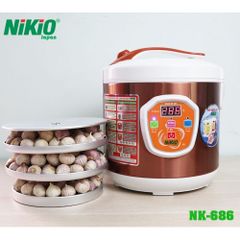 Nồi làm tỏi đen Nikio NK-686 - Dung tích 6L, công nghệ Nhật Bản, tự động điều chỉnh thời gian và nhiệt độ, làm tới 2kg tỏi tươi.