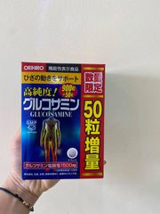 Viên uống Glucosamine Orihiro 1500mg hỗ trợ xương khớp - Chiết xuất tôm, cua biển, sụn vi cá - Hàng nhập khẩu Nhật Bản