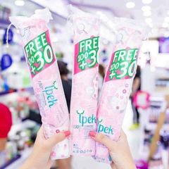Combo 3 Gói Bông Tẩy Trang Ipek 100% Cotton - 130 Miếng Nâng Cấp Chăm Sóc Da Mịn Màng, Tiện Dụng Cho Làn Da Nhạy Cảm