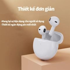 Tai nghe Bluetooth 5.1 Pro6TWS không dây có mic, âm thanh sống động, thiết kế siêu nhẹ, sạc nhanh | Tai nghe tiện dụng cho Android và iOS.