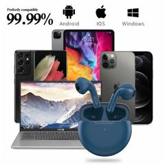 Tai nghe Bluetooth 5.1 Pro6TWS không dây có mic, âm thanh sống động, thiết kế siêu nhẹ, sạc nhanh | Tai nghe tiện dụng cho Android và iOS.