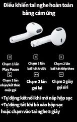 Tai nghe Bluetooth 5.1 Pro6TWS không dây có mic, âm thanh sống động, thiết kế siêu nhẹ, sạc nhanh | Tai nghe tiện dụng cho Android và iOS.