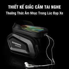 Túi Treo Xe Đạp PÊ ĐAN 2 Ngăn Có Màn Hình Cảm Ứng TPU Chống Nước - Phụ Kiện Xe Đạp Tiện Lợi Cho Điện Thoại và Đồ Dùng