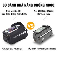 Túi Đựng Điện Thoại Xe Đạp PÊ ĐAN Chống Nước - Túi Treo Sườn Xe Đạp Đa Năng với Màn Hình Cảm Ứng TPU, Phụ Kiện Đạp Xe An Toàn