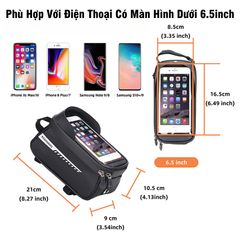 Túi Đựng Điện Thoại Xe Đạp PÊ ĐAN Chống Nước - Túi Treo Sườn Xe Đạp Đa Năng với Màn Hình Cảm Ứng TPU, Phụ Kiện Đạp Xe An Toàn