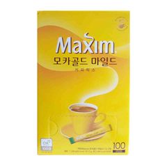 Cà Phê Hòa Tan Maxim Mocha Gold Hàn Quốc - Hộp 100 Gói 12g - Thức Uống Ngon Miệng, Tinh Tế, Tiện Lợi
