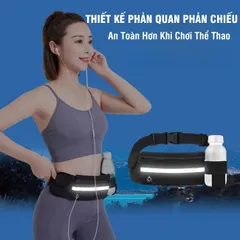Túi Đeo Hông Chạy Bộ PÊ ĐAN Siêu Nhẹ 60g - Túi Đeo Bụng Đựng Điện Thoại Nam Nữ Phản Quang An Toàn, Thể Thao, Du Lịch