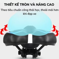 Yên Xe Đạp Gel Silicone PÊ ĐAN Chất Liệu Da PU Không Thấm Nước - Yên Đạp Thể Thao Siêu Êm, Đệm Bọt Ảo và Phản Quang An Toàn