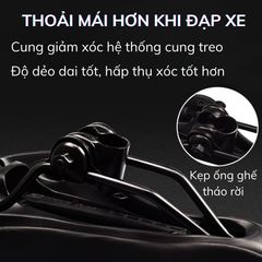 Yên Xe Đạp Gel Silicone PÊ ĐAN Chất Liệu Da PU Không Thấm Nước - Yên Đạp Thể Thao Siêu Êm, Đệm Bọt Ảo và Phản Quang An Toàn