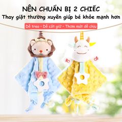 Khăn Xoa Dịu Gặm Nướu PÊ ĐAN Cho Bé Sơ Sinh - Chất Liệu Vải Bông Siêu Mềm, An Toàn Giảm Khó Chịu Khi Mọc Răng, Quà Tặng Lý Tưởng