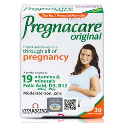 Viên Uống Bổ Sung Vitamin PREGNACARE ORIGINAL Cho Phụ Nữ Mang Thai & Cho Con Bú - Hộp 30 Viên Vitabiotics Nhập Khẩu từ Anh Quốc
