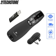 Bút Trình Chiếu Logitech R400 - Bút Laser Điều Khiển Slide PowerPoint, Trình Bày Chuyên Nghiệp, Bảo Hành 12 Tháng