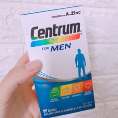 Vitamin Tổng Hợp Cho Nam Giới Centrum For Men 90 Viên Chính Hãng | Đa Vitamin & Khoáng Chất | Hỗ Trợ Sức Khỏe Nam Giới