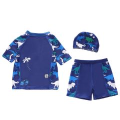 Bộ đồ bơi bé trai kèm nón - Vải thun lạnh co giãn, thoải mái, chống nắng, dễ mặc, phù hợp cho mùa hè năng động