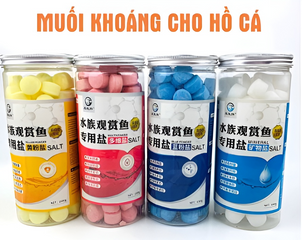 Muối Khoáng Viên Nén Cho Cá Cảnh - Tăng Cường Sức Đề Kháng, Phòng Bệnh - 4 Màu Sắc Hỗ Trợ Khỏe Mạnh