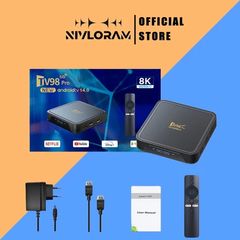 Android Tivi Box Tv98 Pro / Rocket Pro Crack Dual Wifi 2.4G và 5G,Ram 4G Rom 32GB khiển giọng nói,Kết nối Bluetooth,Xem YouTube