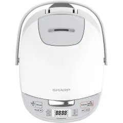 Nồi Cơm Điện Tử Sharp KS-COM192EV-GY - Đa Năng 1.8L, Chức Năng Nấu Cháo, Súp, Hấp, Làm Bánh, Dễ Sử Dụng, Thiết Kế Hiện Đại