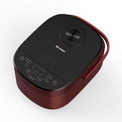 Nồi cơm điện tử Sharp KS-COM194EV-RD 1.8L - Thiết kế hiện đại màu đỏ, chức năng nấu đa dạng, bảng điều khiển điện tử tiện lợi