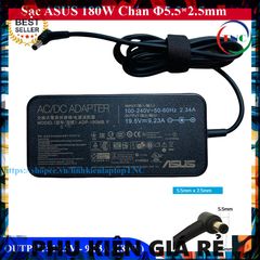 Sạc Laptop Asus 19.5V 9.23A 180W - Phụ Kiện Chính Hãng Cho Asus Fx502 Fx503 G75 GL502 GL702 GL753 G550 G750 G751 G752
