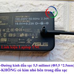 Sạc Laptop Asus 19.5V 9.23A 180W - Phụ Kiện Chính Hãng Cho Asus Fx502 Fx503 G75 GL502 GL702 GL753 G550 G750 G751 G752