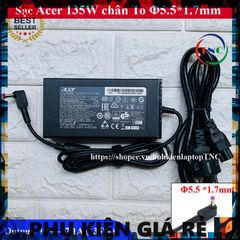 Sạc Laptop Acer 19V 7.1A 135W - Adapter Nitro Chân Tím - Phụ Kiện Thay Thế Chất Lượng Cao