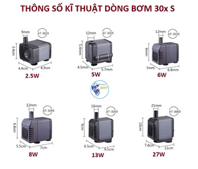 Máy Bơm Nước Hồ Cá ATMAN AT-30xS - Bơm Lọc Đa Năng Siêu Êm, Phù Hợp Hồ Cảnh và Hòn Non Bộ, Độ Bền Cao