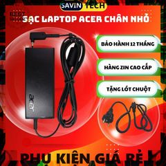 Sạc Acer 2.37A 65W Chân Nhỏ 3.0*1.1mm - Phụ Kiện Máy Tính Chính Hãng, Bảo Hành 12 Tháng