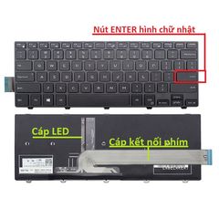 Bàn phím laptop Dell Vostro 14 (3449, 3468, 3445, 3446, 3458, 3459, 3478) - Hàng mới, chất lượng cao, bảo hành đổi mới, thay thế dễ dàng