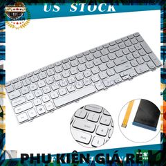 Bàn phím laptop Dell Inspiron 15-7000 và 15-7537 Màu bạc có nền LED - Phụ kiện chính hãng chất lượng cao