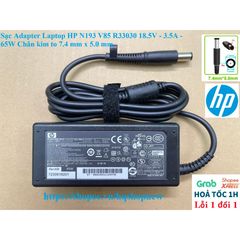 Sạc Adapter Laptop HP N193 V85 R33030 - 65W 18.5V 3.5A - Chân Kim To 7.4mm x 5.0mm - Phụ Kiện Laptop Giá Rẻ, Chất Lượng Cao
