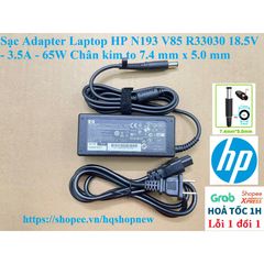 Sạc Adapter Laptop HP N193 V85 R33030 - 65W 18.5V 3.5A - Chân Kim To 7.4mm x 5.0mm - Phụ Kiện Laptop Giá Rẻ, Chất Lượng Cao