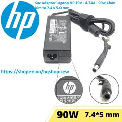 Sạc Adapter Laptop HP 19V - 4.74A - 90W Chân Kim To 7.4 x 5.0mm Chính Hãng - Bảo Hành An Toàn và Hiệu Suất Tối Đa