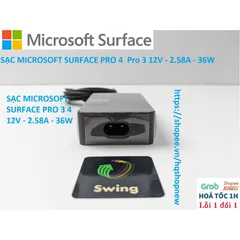 Sạc Microsoft Surface Pro 3 4 Chính Hãng 12V - 2.58A - 36W - Phụ Kiện Laptop Giá Rẻ, An Toàn, Mới 100%